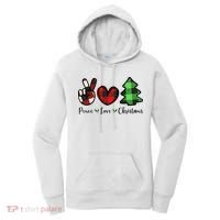 Peace Love Christmas Holiday Festive Gift Women's Hoodie thumb 0