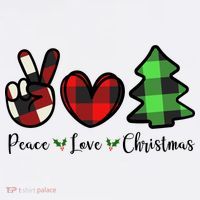 Peace Love Christmas Holiday Festive Gift Women's Hoodie thumb 2