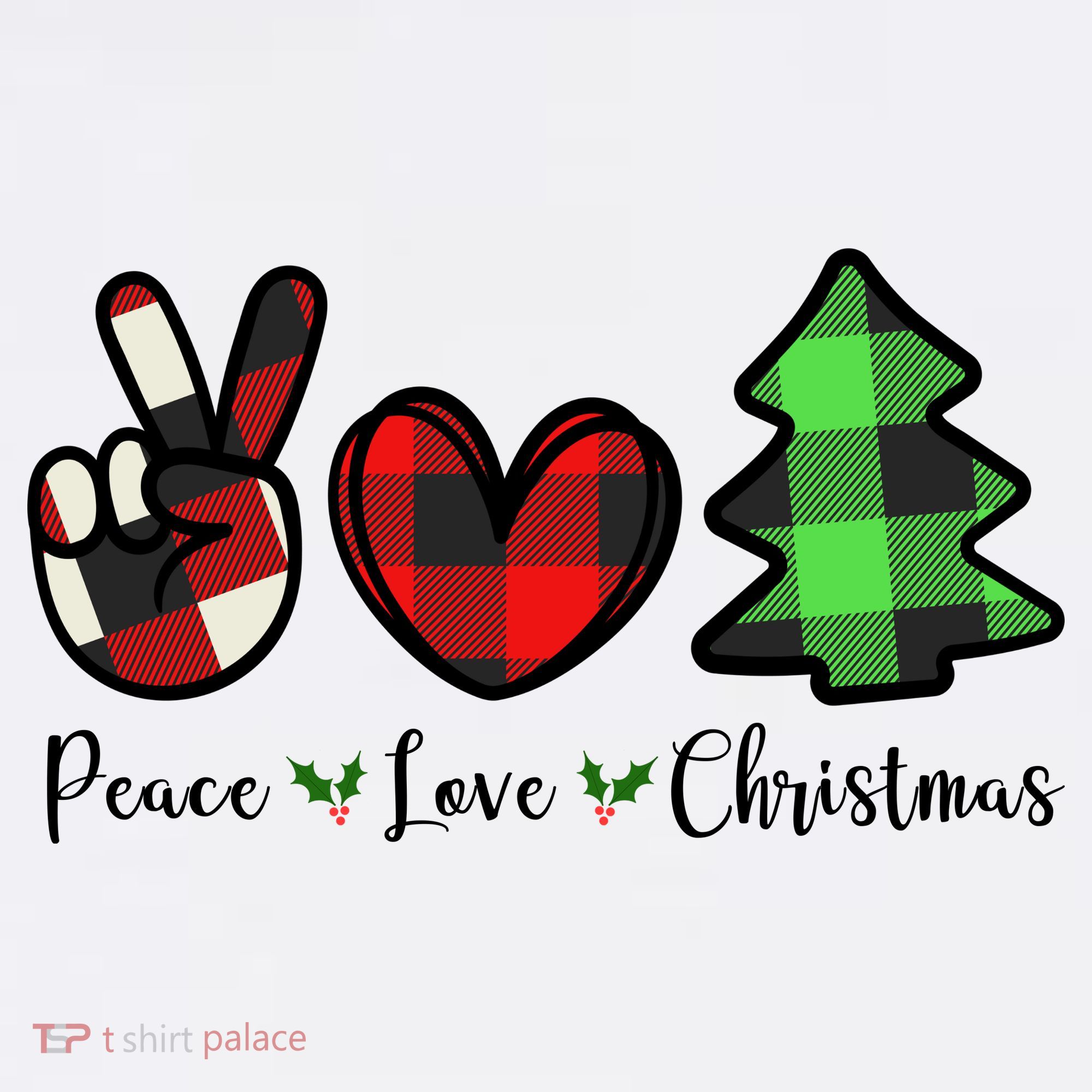 Peace Love Christmas Holiday Festive Gift Mousepad