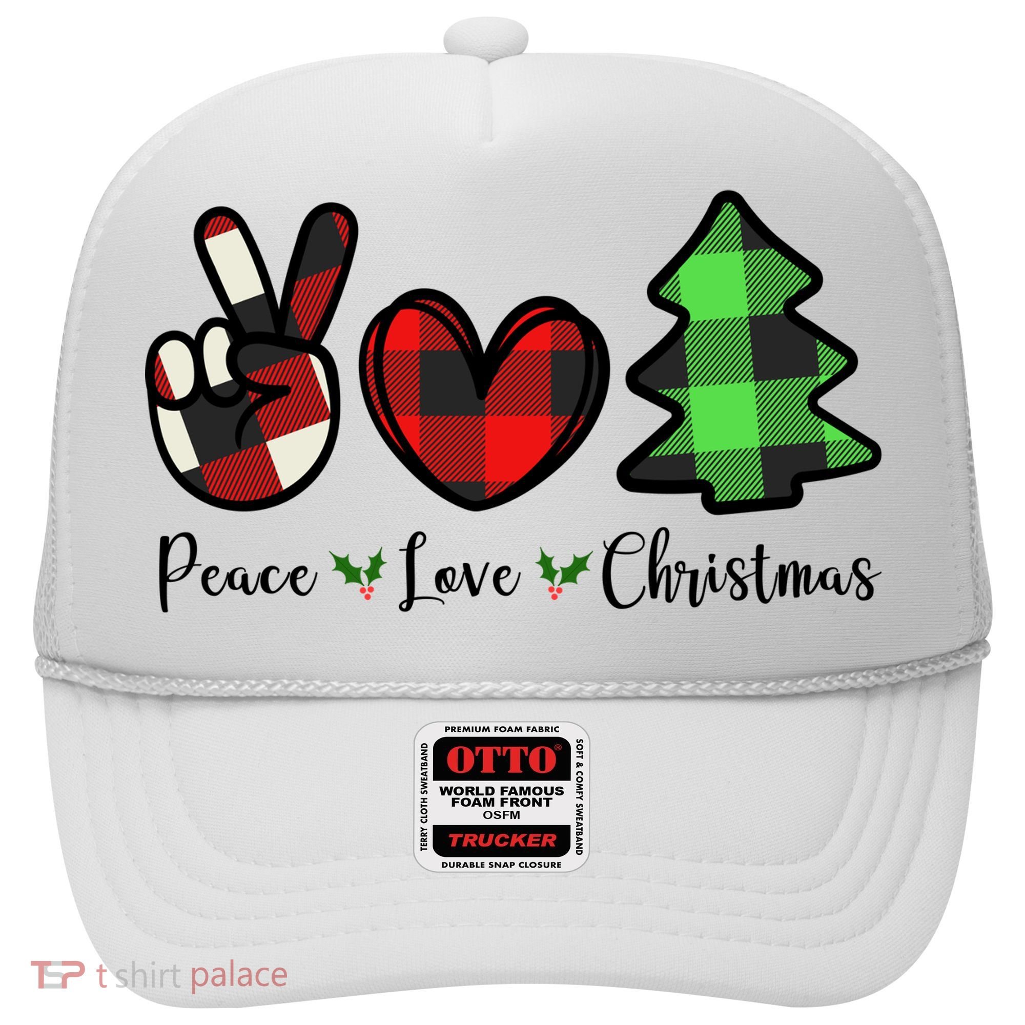 Peace Love Christmas Holiday Festive Gift Hat