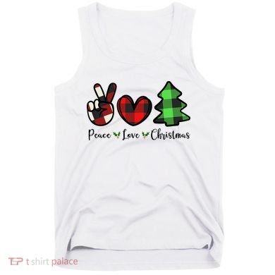 Peace Love Christmas Holiday Festive Gift Tank Top