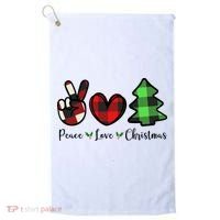 Peace Love Christmas Holiday Festive Gift Golf Towel thumb 0