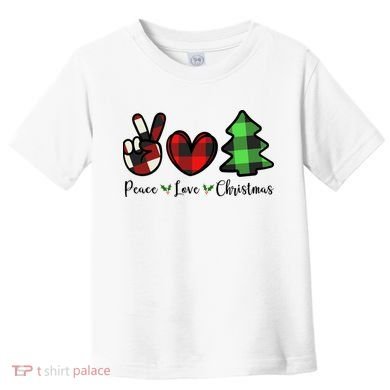 Peace Love Christmas Holiday Festive Gift Toddler T-Shirt