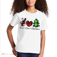 Peace Love Christmas Holiday Festive Gift Kids T-Shirt thumb 2