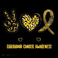 Peace Love Cure Childhood Cancer Awareness Coffee Mug thumb 5