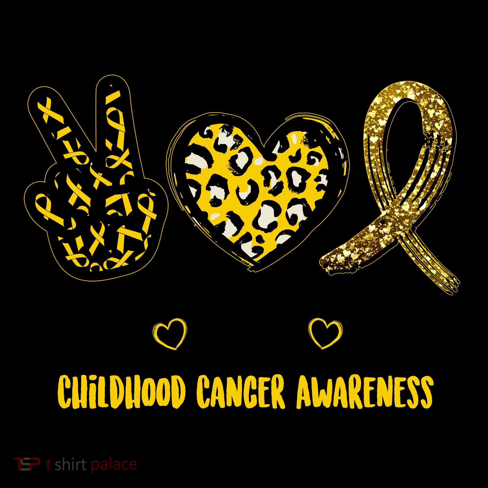 Peace Love Cure Childhood Cancer Awareness Coffee Mug