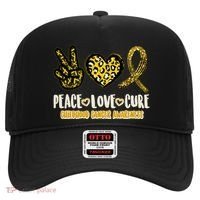 Peace Love Cure Childhood Cancer Awareness Hat thumb 0
