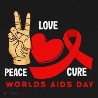 Peace Love Cure Hiv Aids Awareness World Day Doggie Tank thumb 4