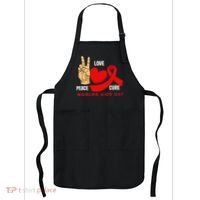 Peace Love Cure Hiv Aids Awareness World Day Apron thumb 0