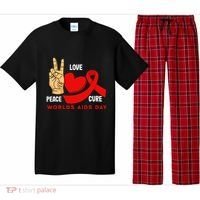 Peace Love Cure Hiv Aids Awareness World Day Pajama Set thumb 0