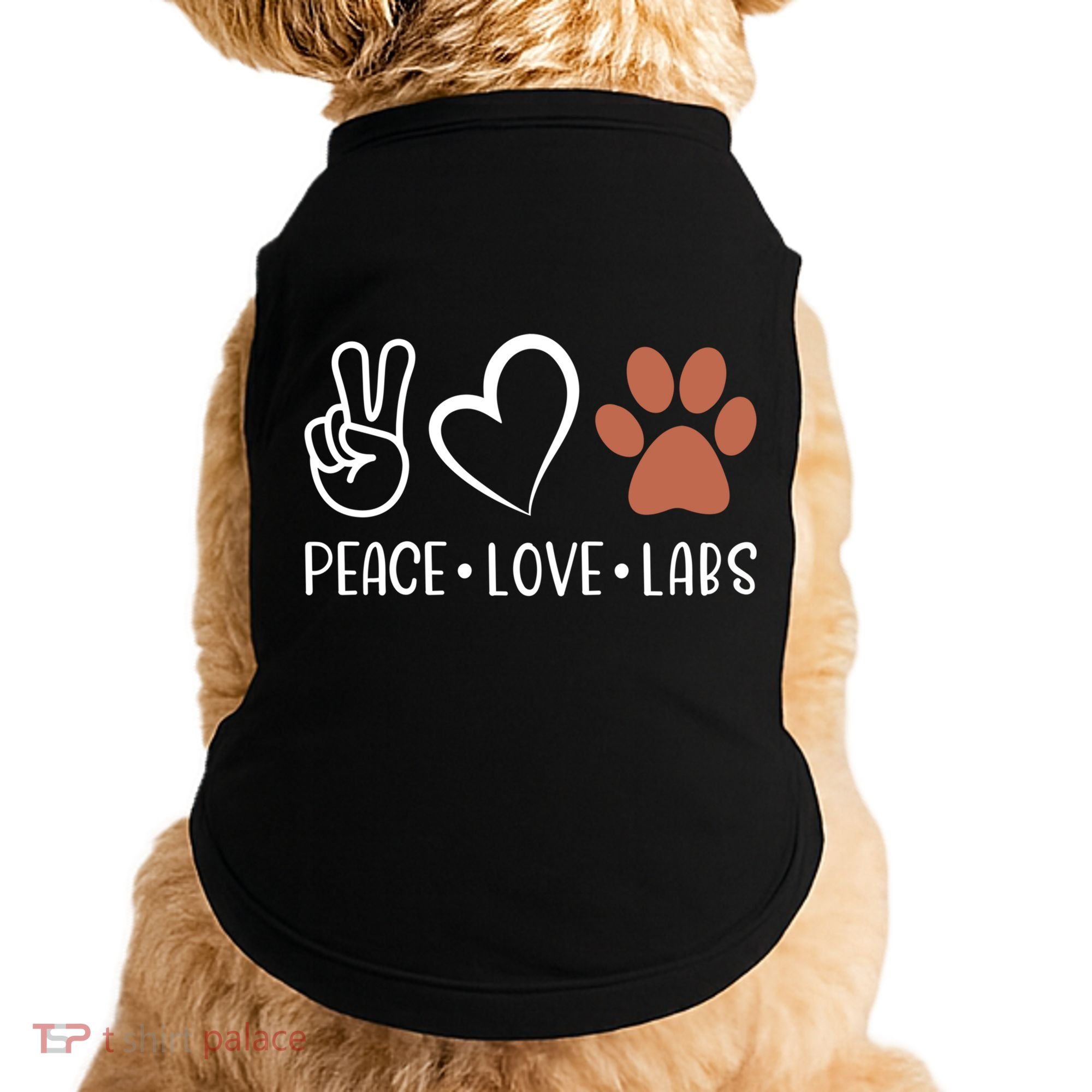 Peace Love Chocolate Labs Labrador Lab Mom Valentine's Day Gift Doggie Tank