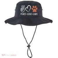 Peace Love Chocolate Labs Labrador Lab Mom Valentine's Day Gift Bucket Hat thumb 0