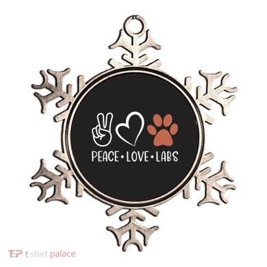 Peace Love Chocolate Labs Labrador Lab Mom Valentine's Day Gift Ornament