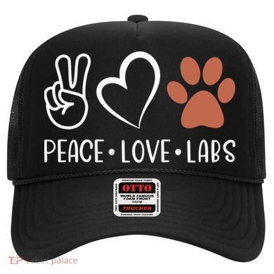 Peace Love Chocolate Labs Labrador Lab Mom Valentine's Day Gift Hat