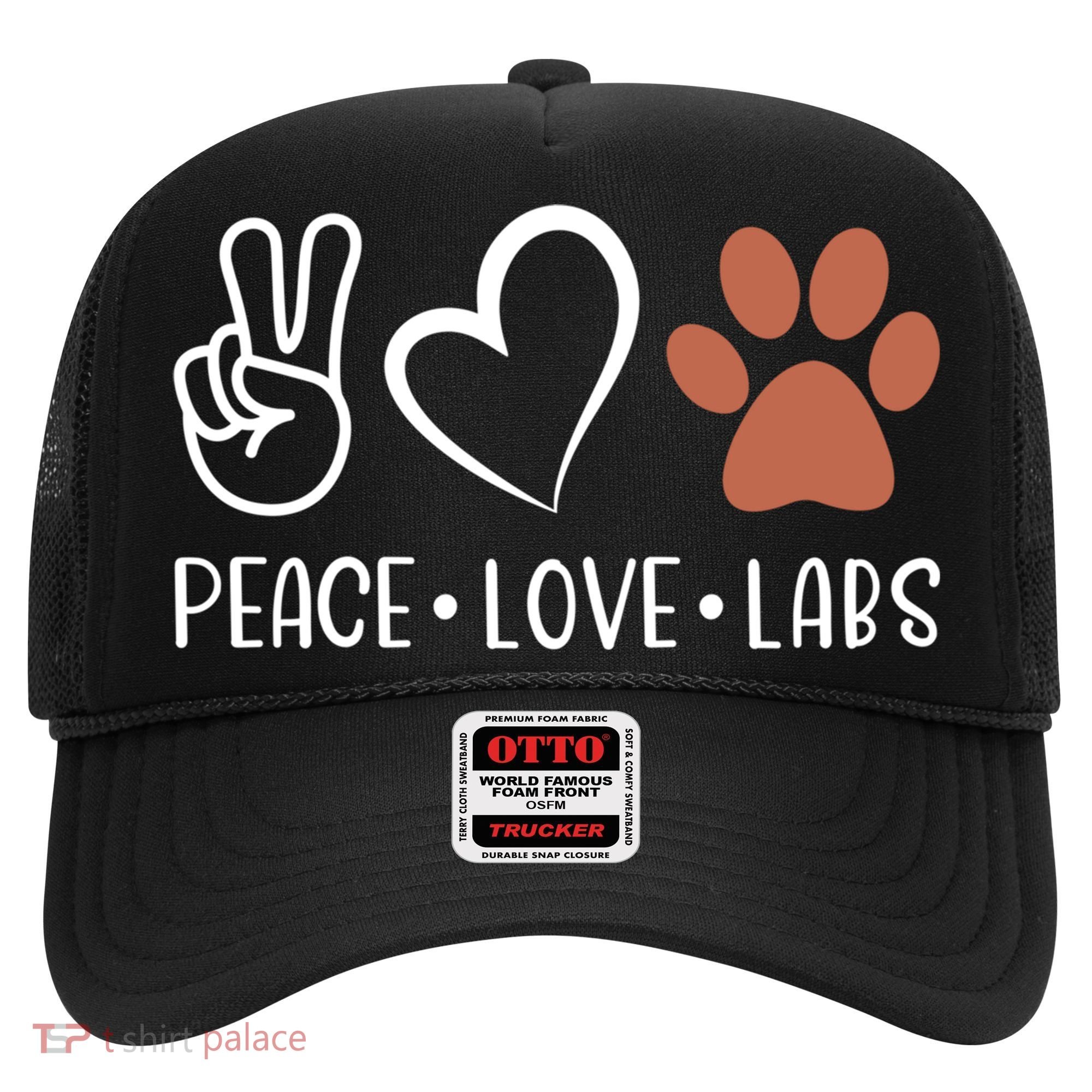 Peace Love Chocolate Labs Labrador Lab Mom Valentine's Day Gift Hat
