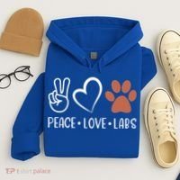 Peace Love Chocolate Labs Labrador Lab Mom Valentine's Day Gift Hoodie thumb 4