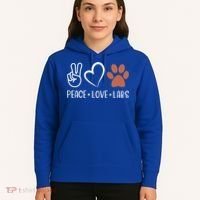 Peace Love Chocolate Labs Labrador Lab Mom Valentine's Day Gift Hoodie thumb 5