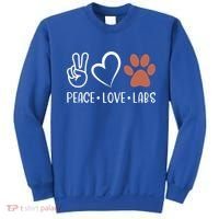 Peace Love Chocolate Labs Labrador Lab Mom Valentine's Day Gift Sweatshirt thumb 0