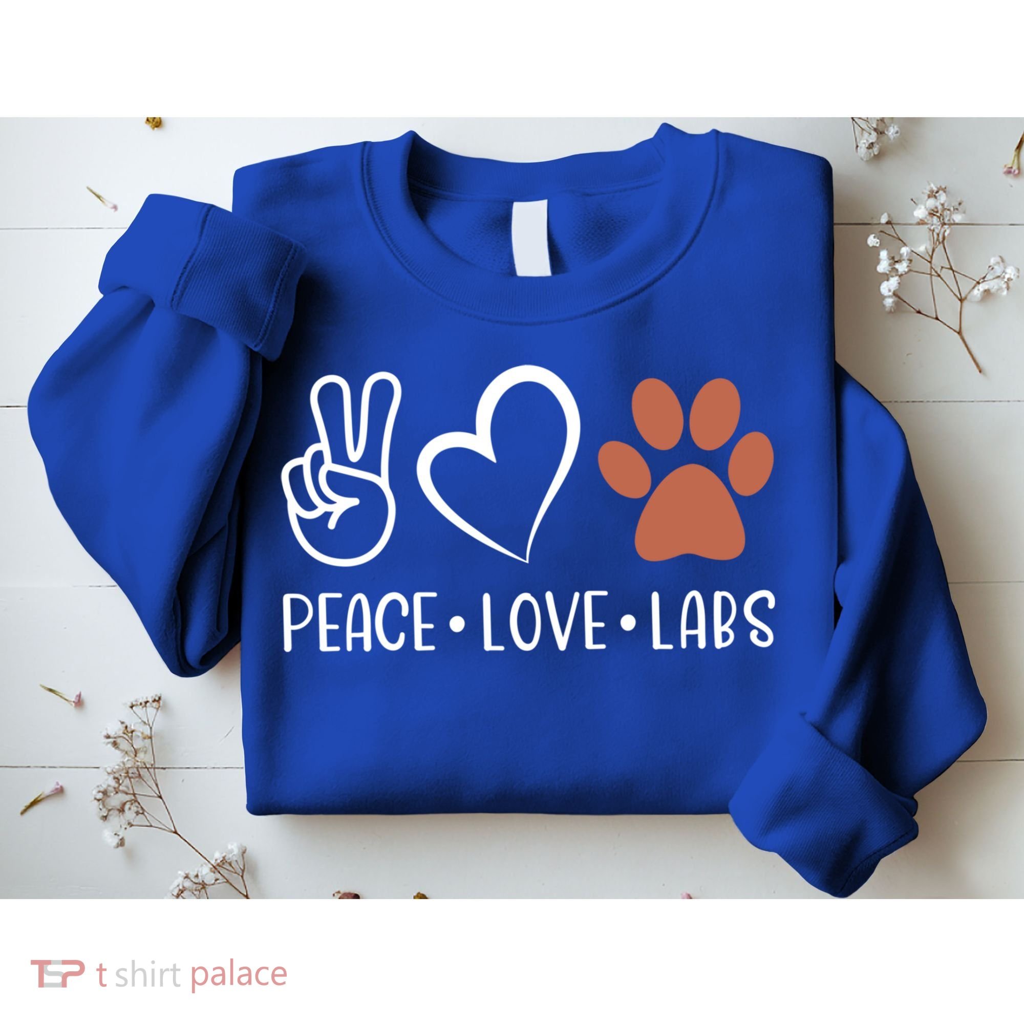Peace Love Chocolate Labs Labrador Lab Mom Valentine's Day Gift Sweatshirt