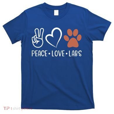 Peace Love Chocolate Labs Labrador Lab Mom Valentine's Day Gift T-Shirt