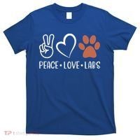 Peace Love Chocolate Labs Labrador Lab Mom Valentine's Day Gift T-Shirt thumb 0