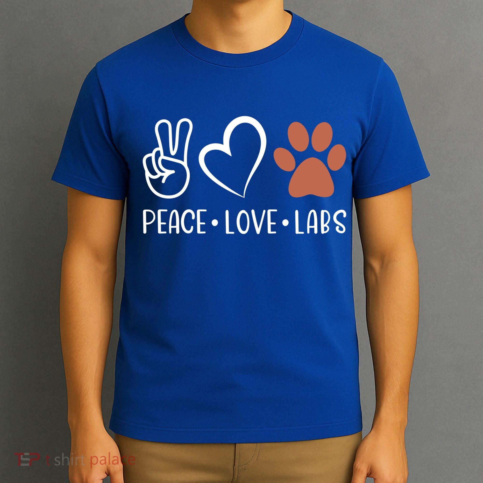 Peace Love Chocolate Labs Labrador Lab Mom Valentine's Day Gift T-Shirt