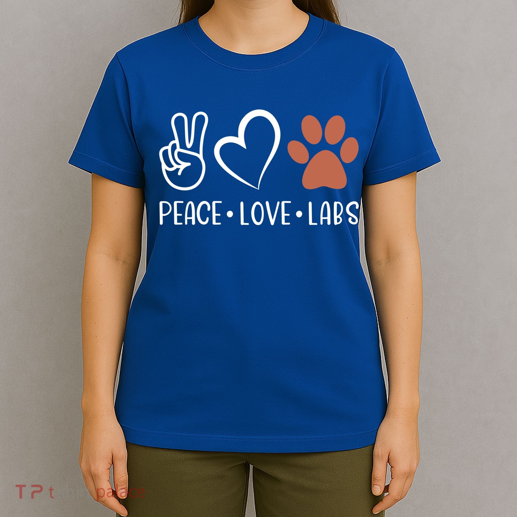 Peace Love Chocolate Labs Labrador Lab Mom Valentine's Day Gift T-Shirt
