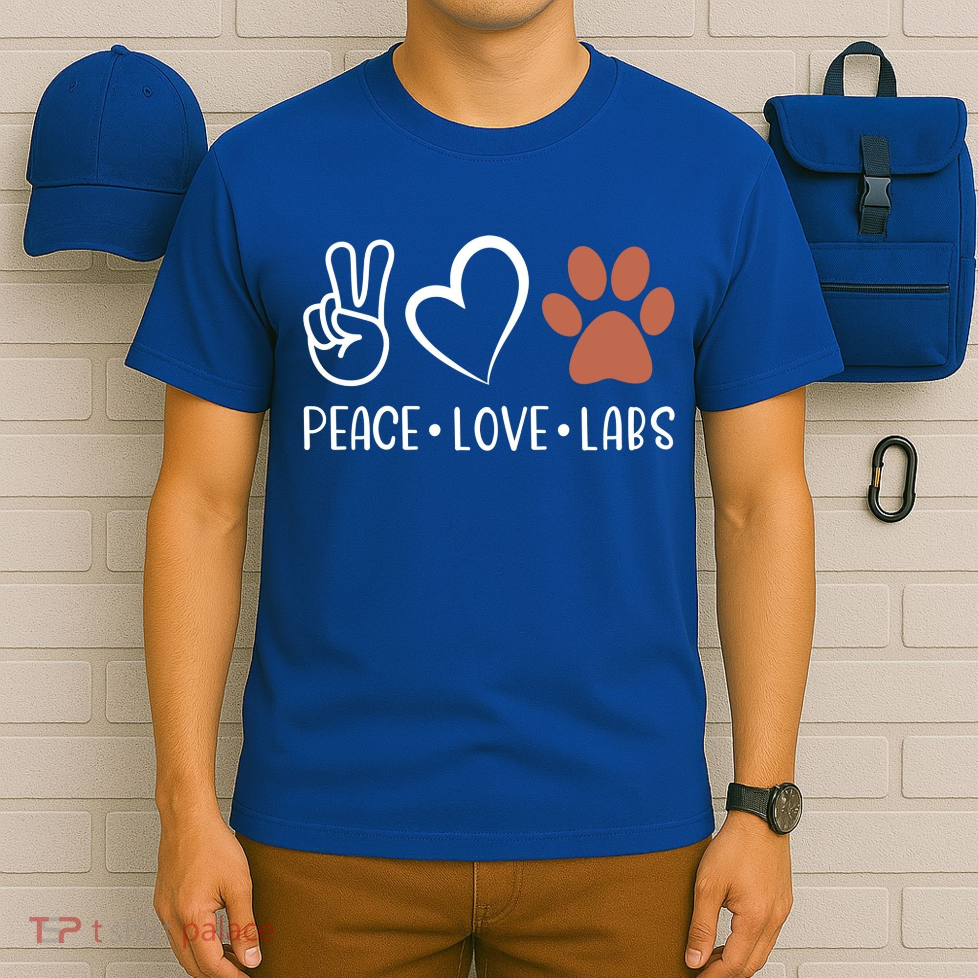 Peace Love Chocolate Labs Labrador Lab Mom Valentine's Day Gift T-Shirt