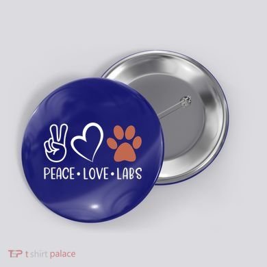 Peace Love Chocolate Labs Labrador Lab Mom Valentine's Day Gift Button
