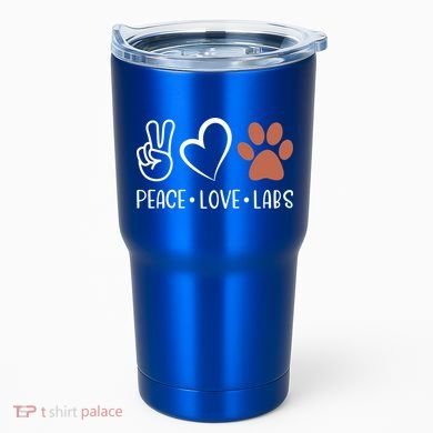 Peace Love Chocolate Labs Labrador Lab Mom Valentine's Day Gift Tumbler