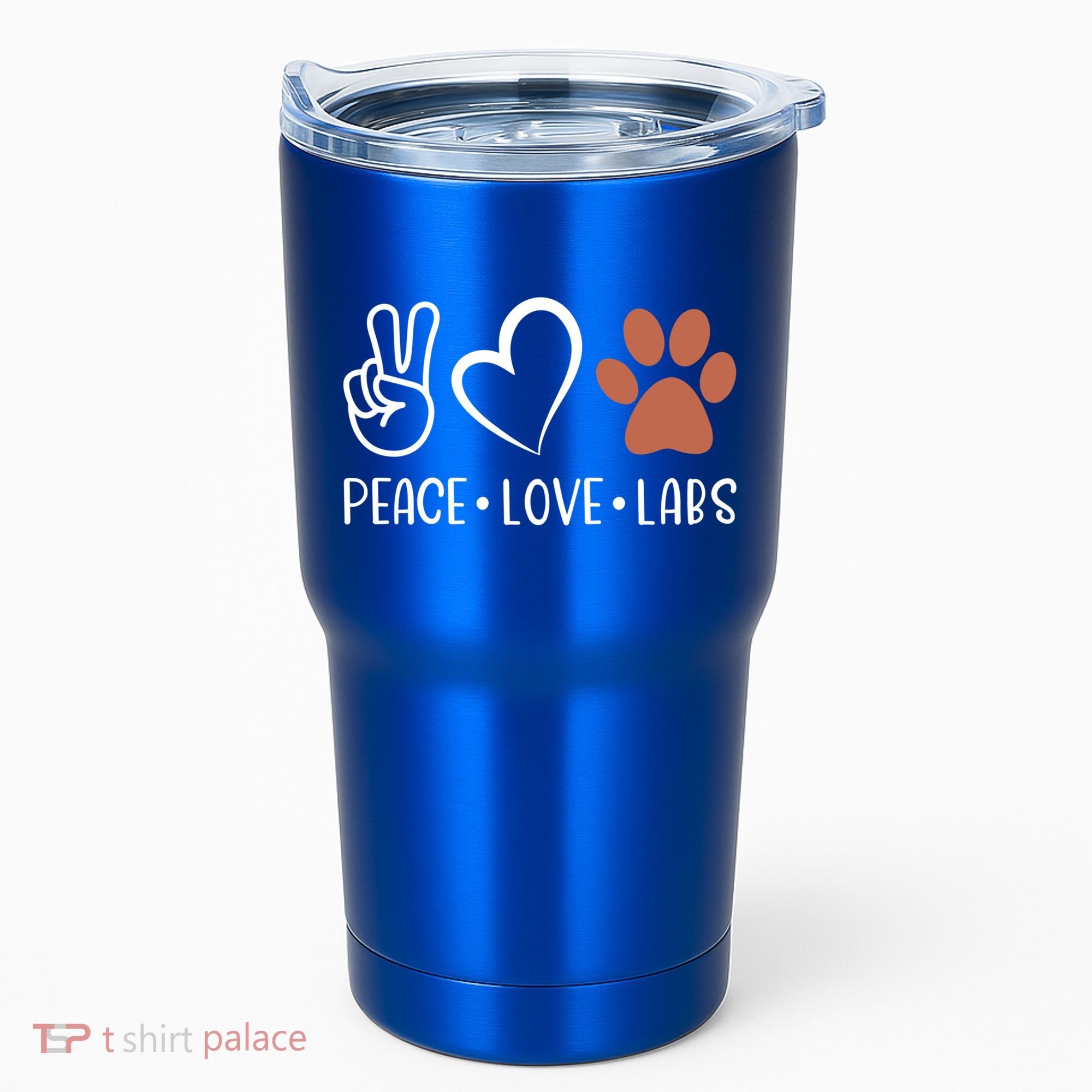 Peace Love Chocolate Labs Labrador Lab Mom Valentine's Day Gift Tumbler
