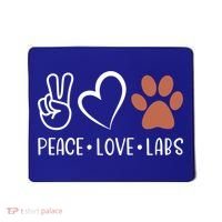 Peace Love Chocolate Labs Labrador Lab Mom Valentine's Day Gift Mousepad thumb 0