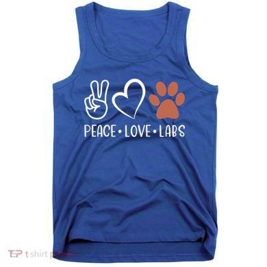 Peace Love Chocolate Labs Labrador Lab Mom Valentine's Day Gift Tank Top