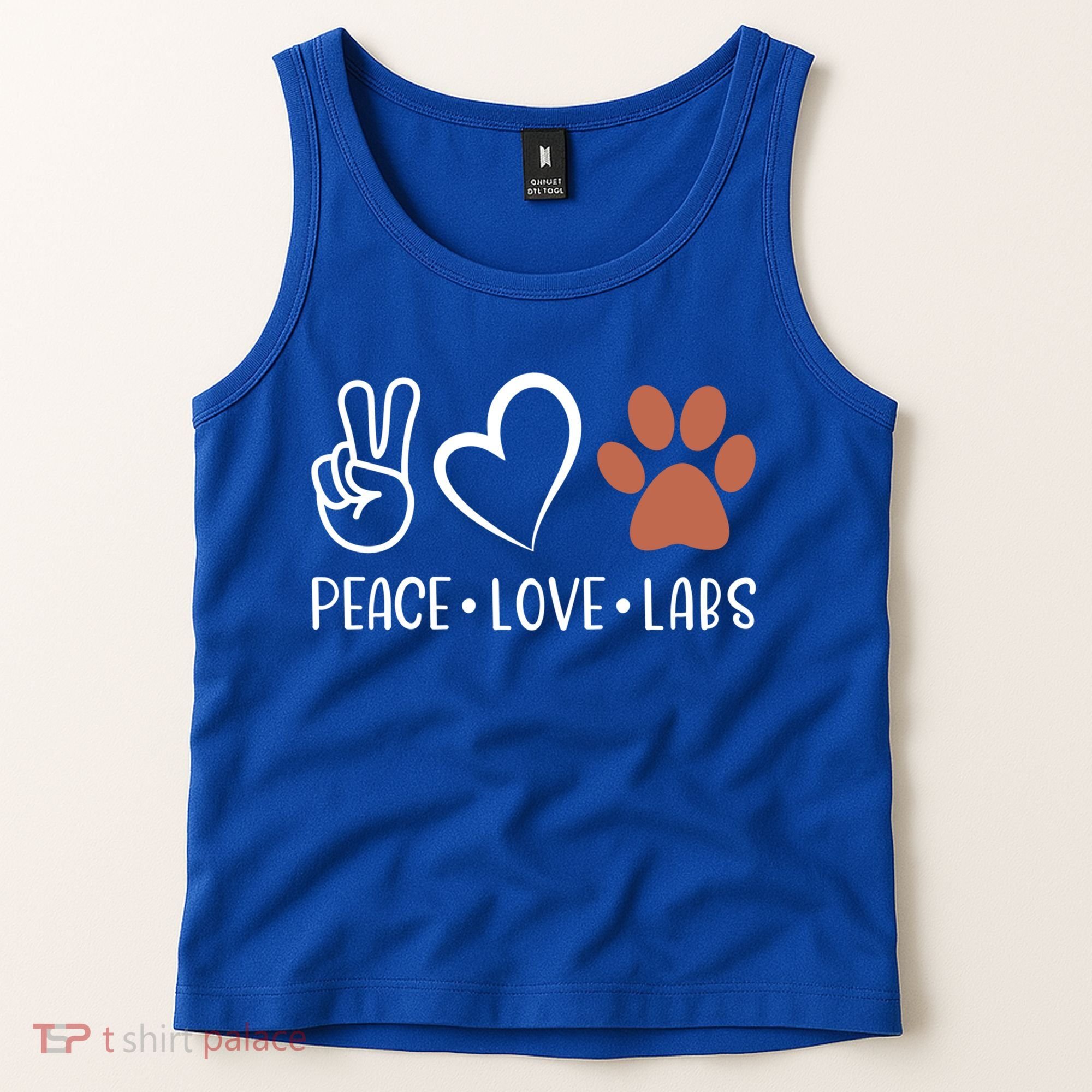 Peace Love Chocolate Labs Labrador Lab Mom Valentine's Day Gift Tank Top