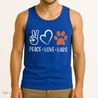 Peace Love Chocolate Labs Labrador Lab Mom Valentine's Day Gift Tank Top thumb 3