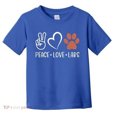 Peace Love Chocolate Labs Labrador Lab Mom Valentine's Day Gift Toddler T-Shirt