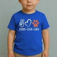 Peace Love Chocolate Labs Labrador Lab Mom Valentine's Day Gift Toddler T-Shirt thumb 2
