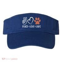 Peace Love Chocolate Labs Labrador Lab Mom Valentine's Day Gift Visor thumb 0