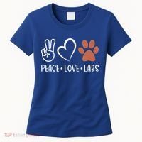 Peace Love Chocolate Labs Labrador Lab Mom Valentine's Day Gift Women's T-Shirt thumb 0