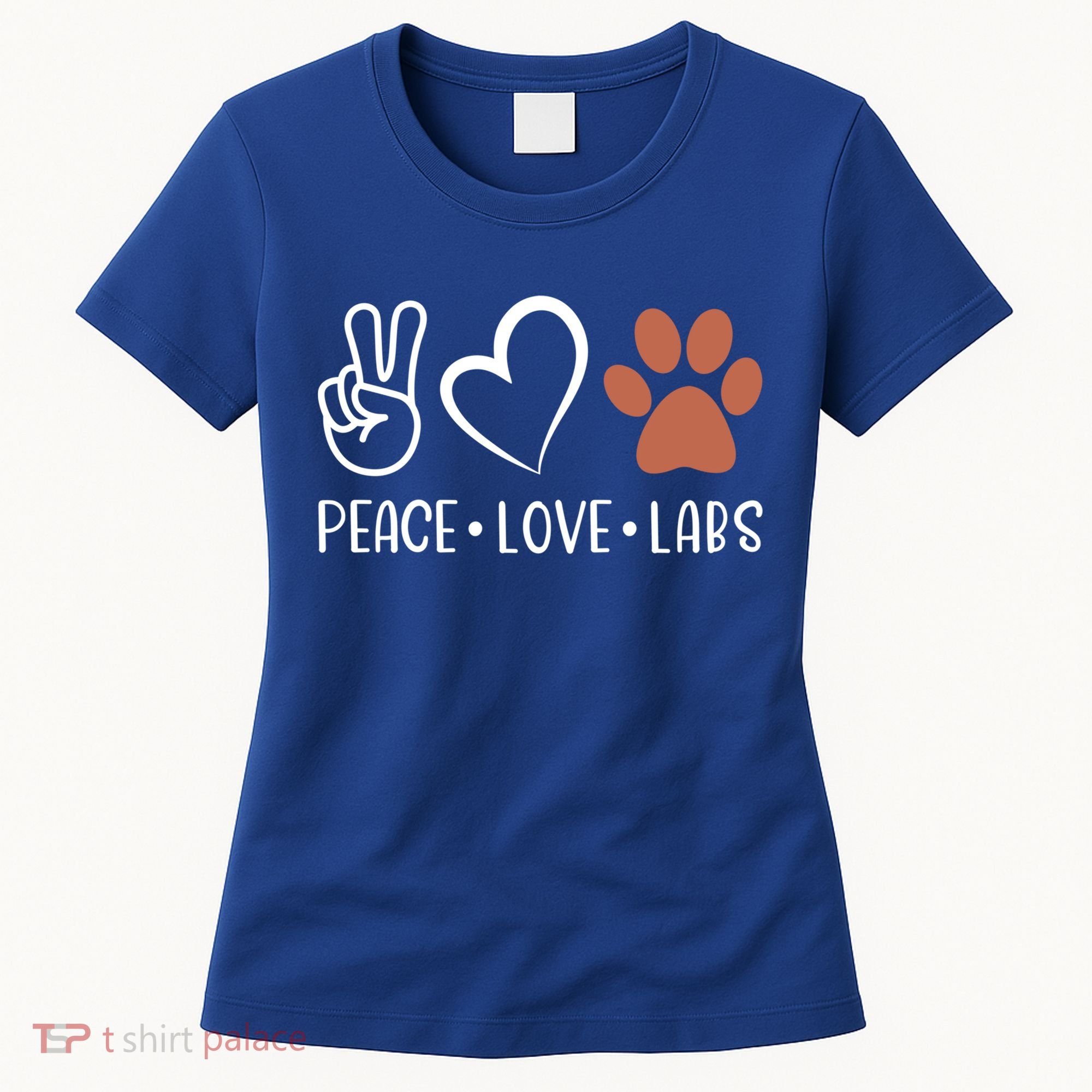 Peace Love Chocolate Labs Labrador Lab Mom Valentine's Day Gift Women's T-Shirt