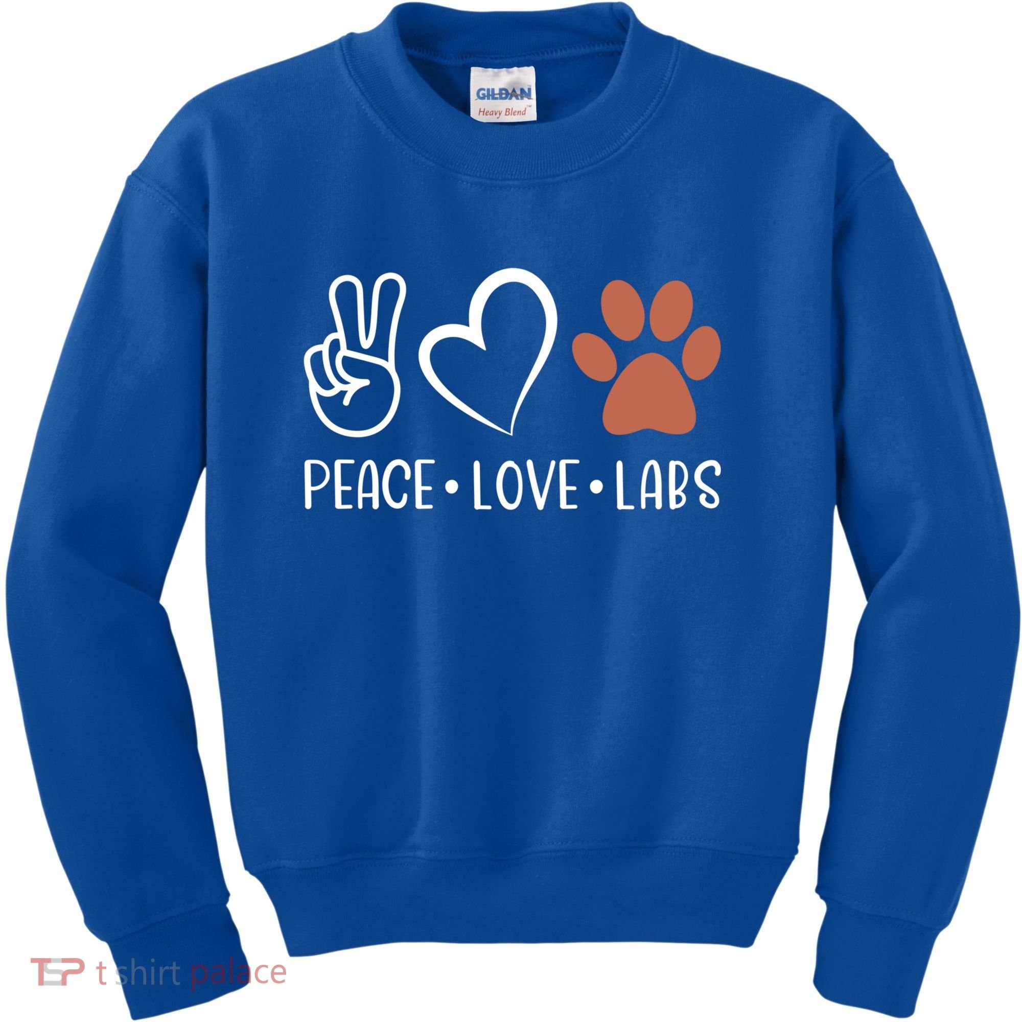 Peace Love Chocolate Labs Labrador Lab Mom Valentine's Day Gift Kids Sweatshirt