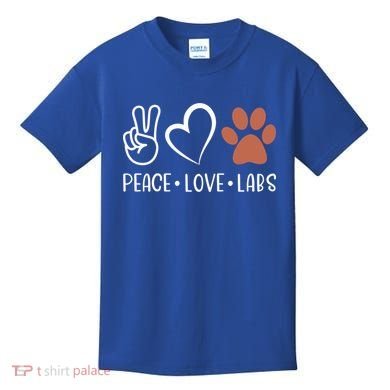 Peace Love Chocolate Labs Labrador Lab Mom Valentine's Day Gift Kids T-Shirt