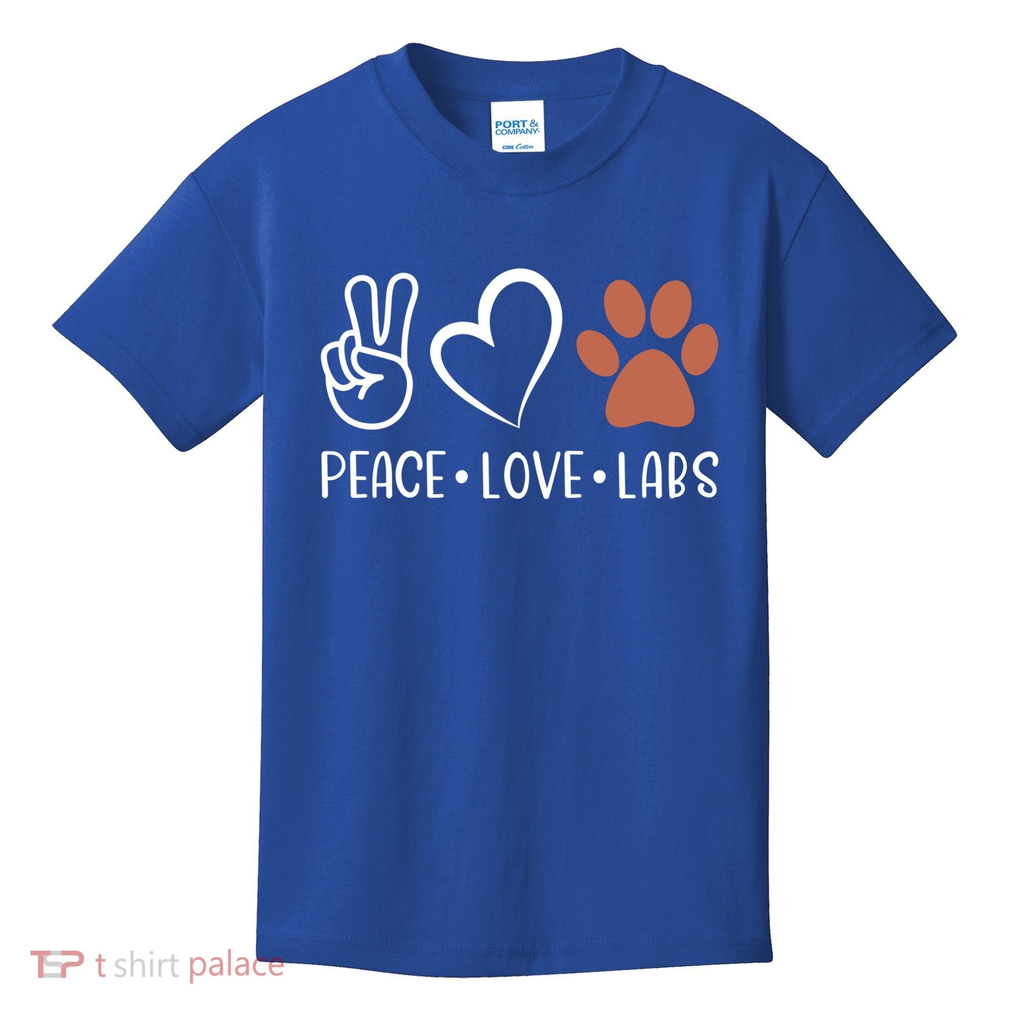 Peace Love Chocolate Labs Labrador Lab Mom Valentine's Day Gift Kids T-Shirt