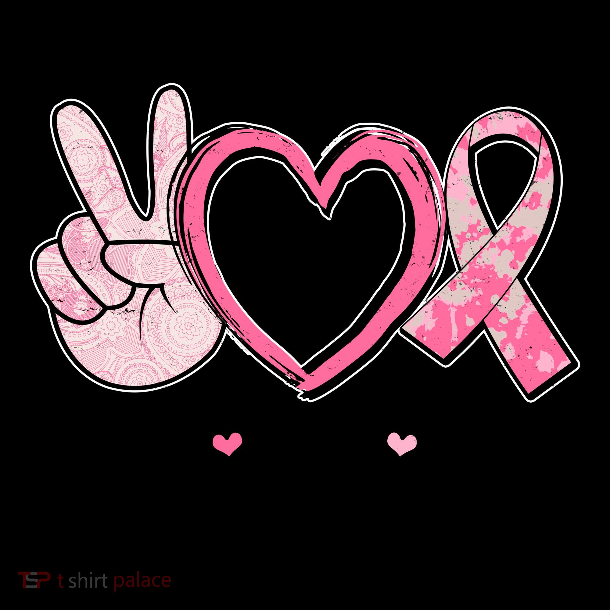 Peace Love Cure Breast Cance Awareness Coffee Mug