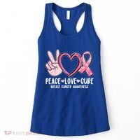 Peace Love Cure Breast Cance Awareness Women's Tank Top thumb 0
