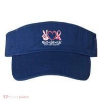 Peace Love Cure Breast Cance Awareness Visor thumb 0