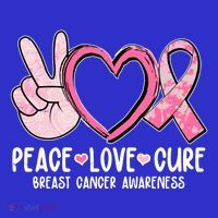 Peace Love Cure Breast Cance Awareness Tote Bag thumb 4