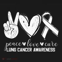 Peace Love Cure Lung Cancer Awareness Mousepad thumb 1