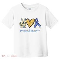 Peace Love Cures Ribbon Colon Cancer Awareness Supporter Toddler T-Shirt thumb 0
