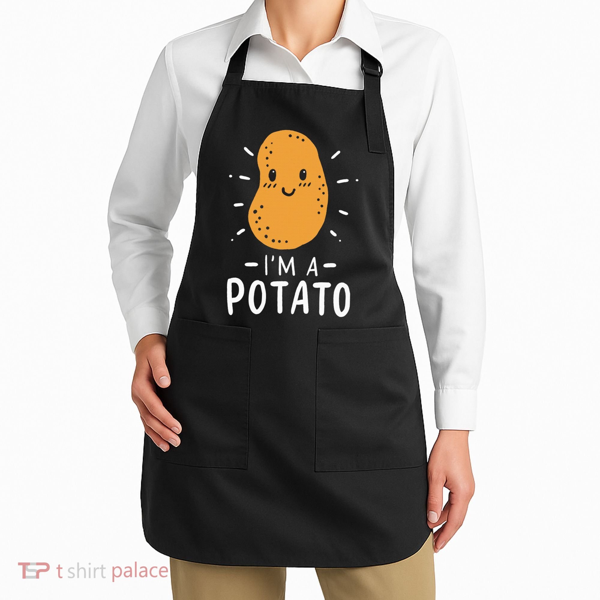 Potato Lazy Costume Halloween Vegan Kawaii Apron